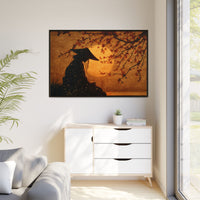Serene Silhouette of Contemplation | Asian-Inspired Artwork