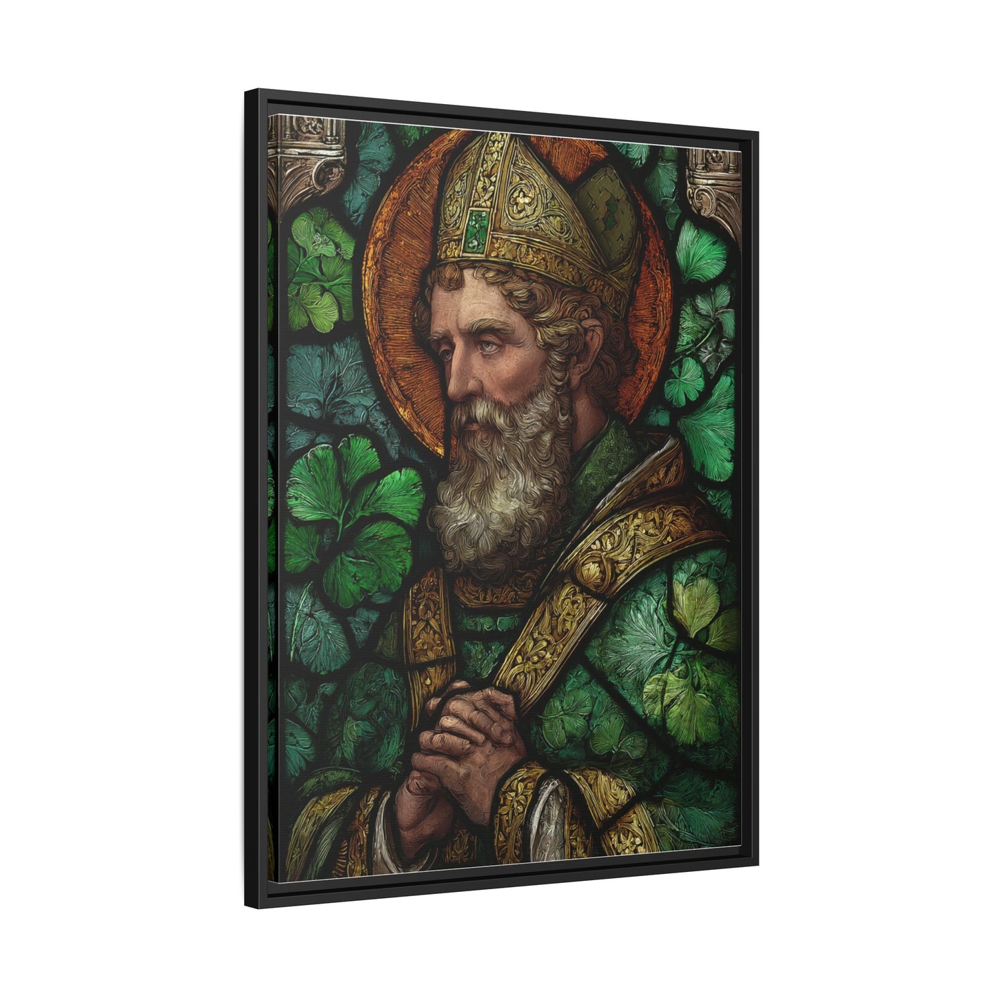 Saint Artwork | Irish Heritage Art | Traditional Green Tones