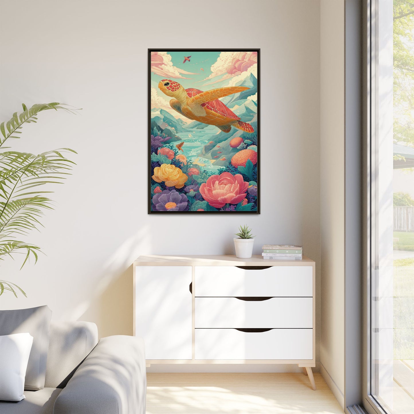 Vibrant Turtle Art | Whimsical Nature Illustration