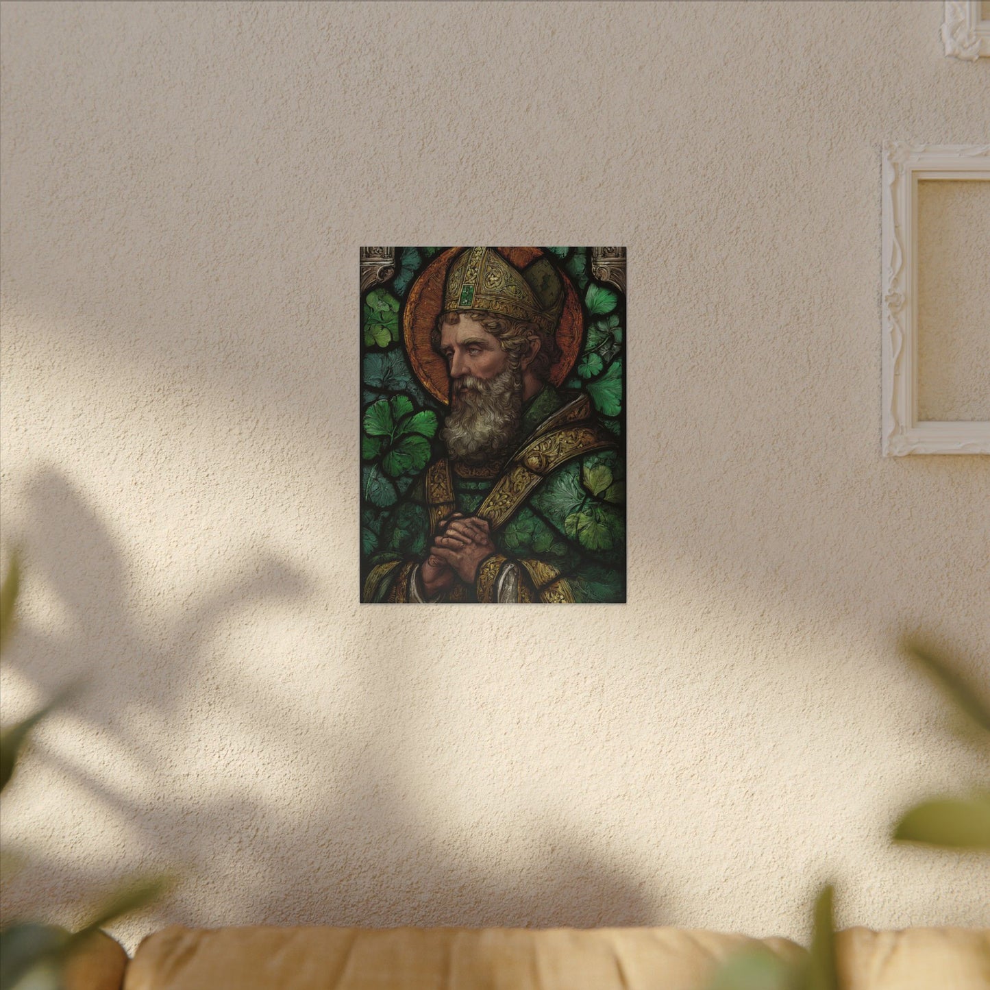 Saint Artwork | Irish Heritage Art | Traditional Green Tones