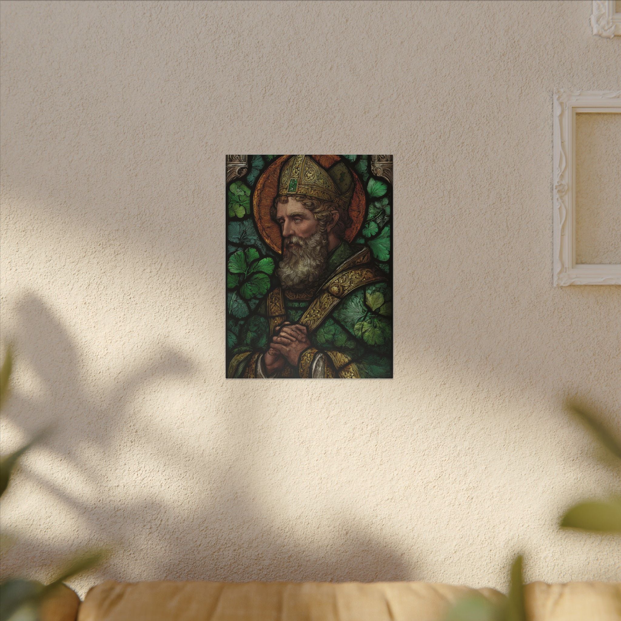 Saint Artwork | Irish Heritage Art | Traditional Green Tones