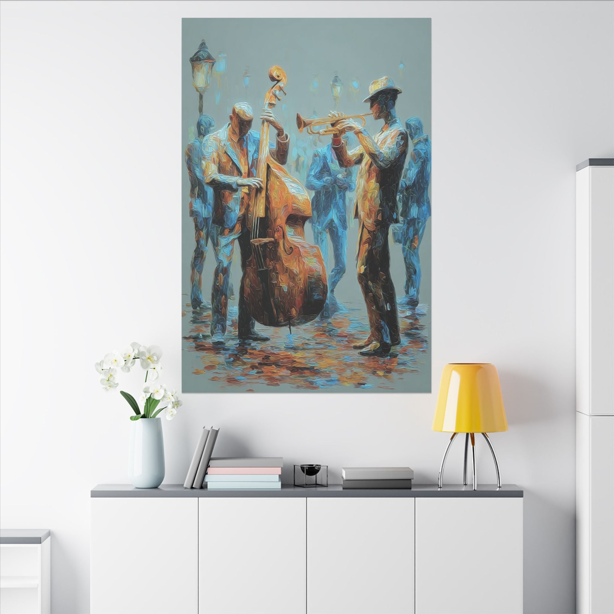 Colorful Jazz Musicians Art for Music Enthusiasts