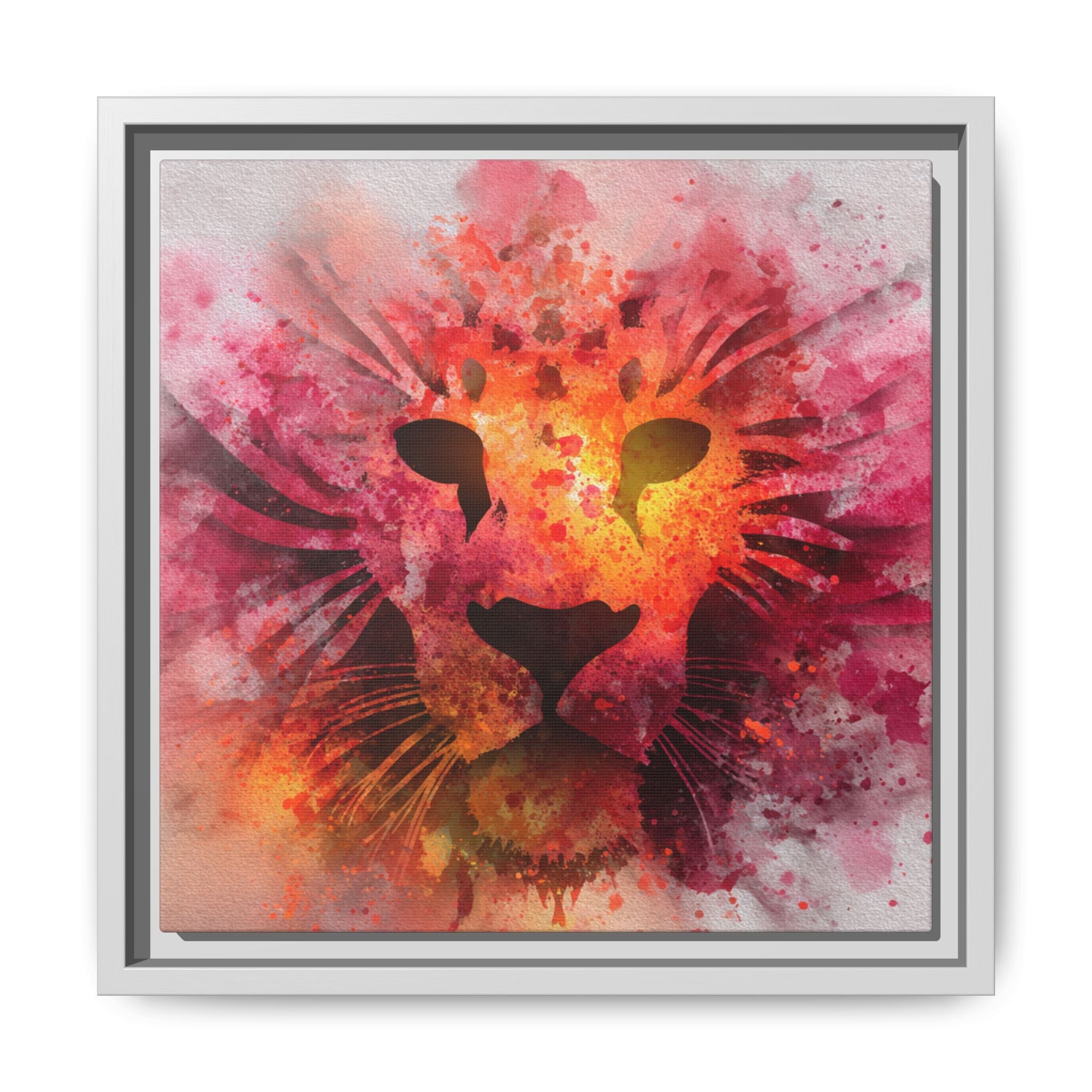Vibrant Lion Artwork – Bold Watercolor Print