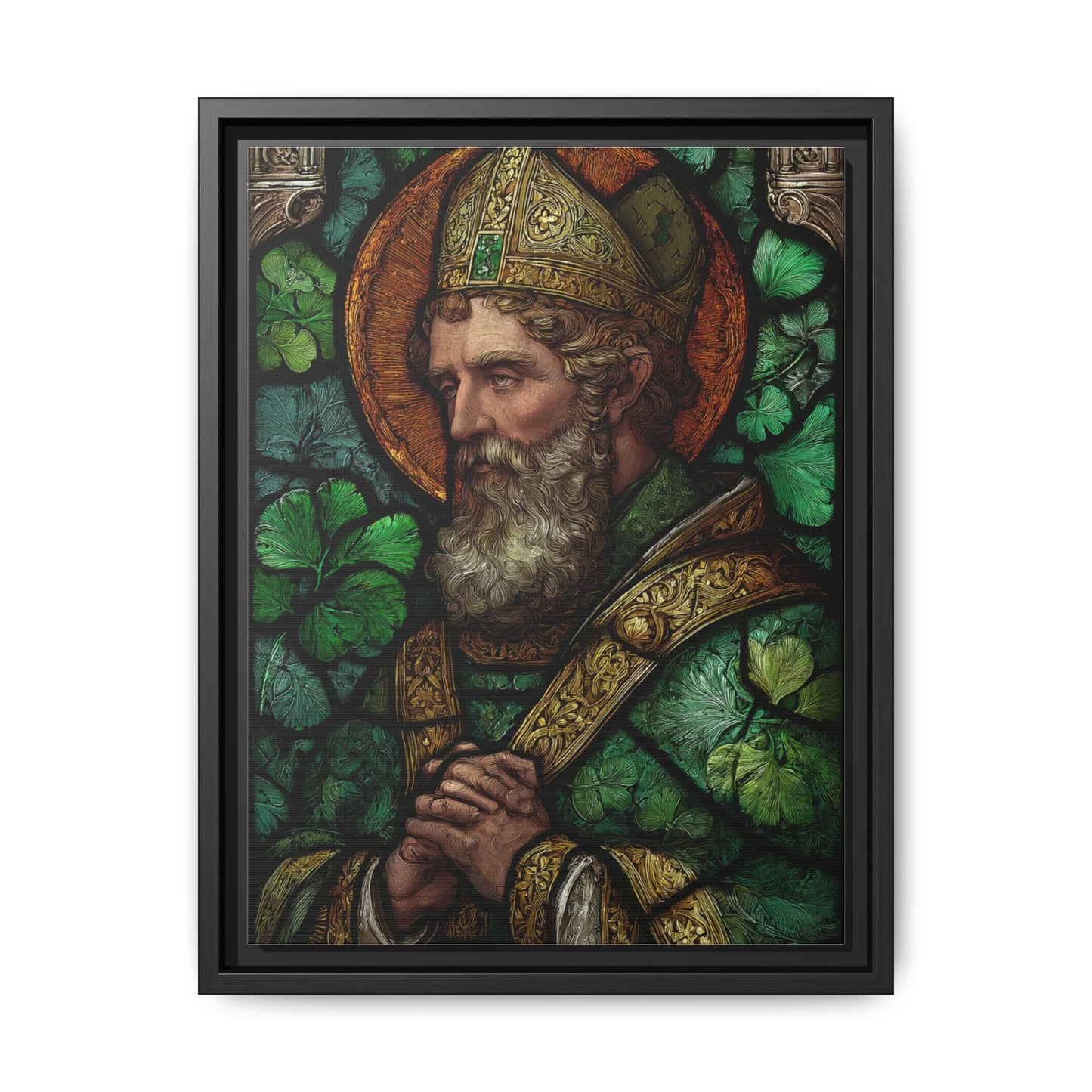 Saint Artwork | Irish Heritage Art | Traditional Green Tones