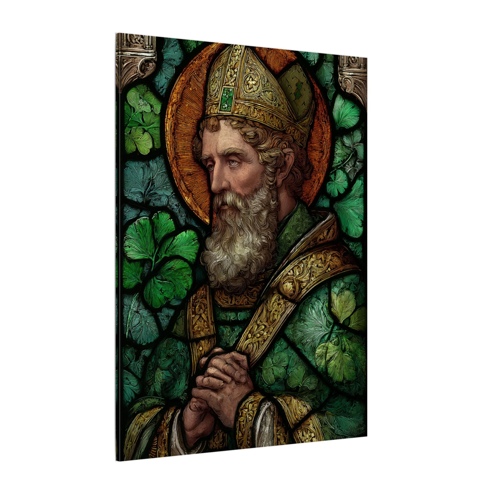Saint Artwork | Irish Heritage Art | Traditional Green Tones