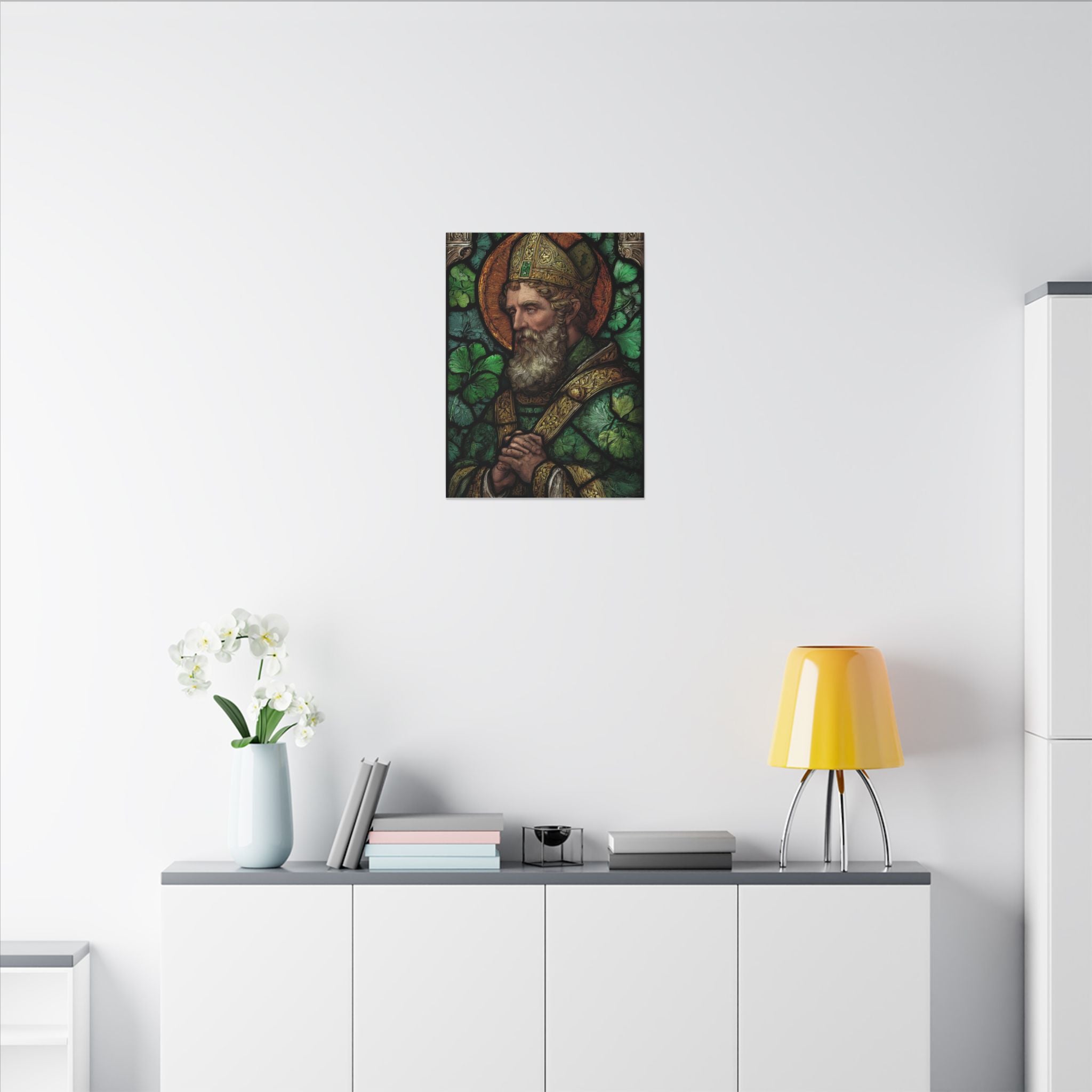 Saint Artwork | Irish Heritage Art | Traditional Green Tones