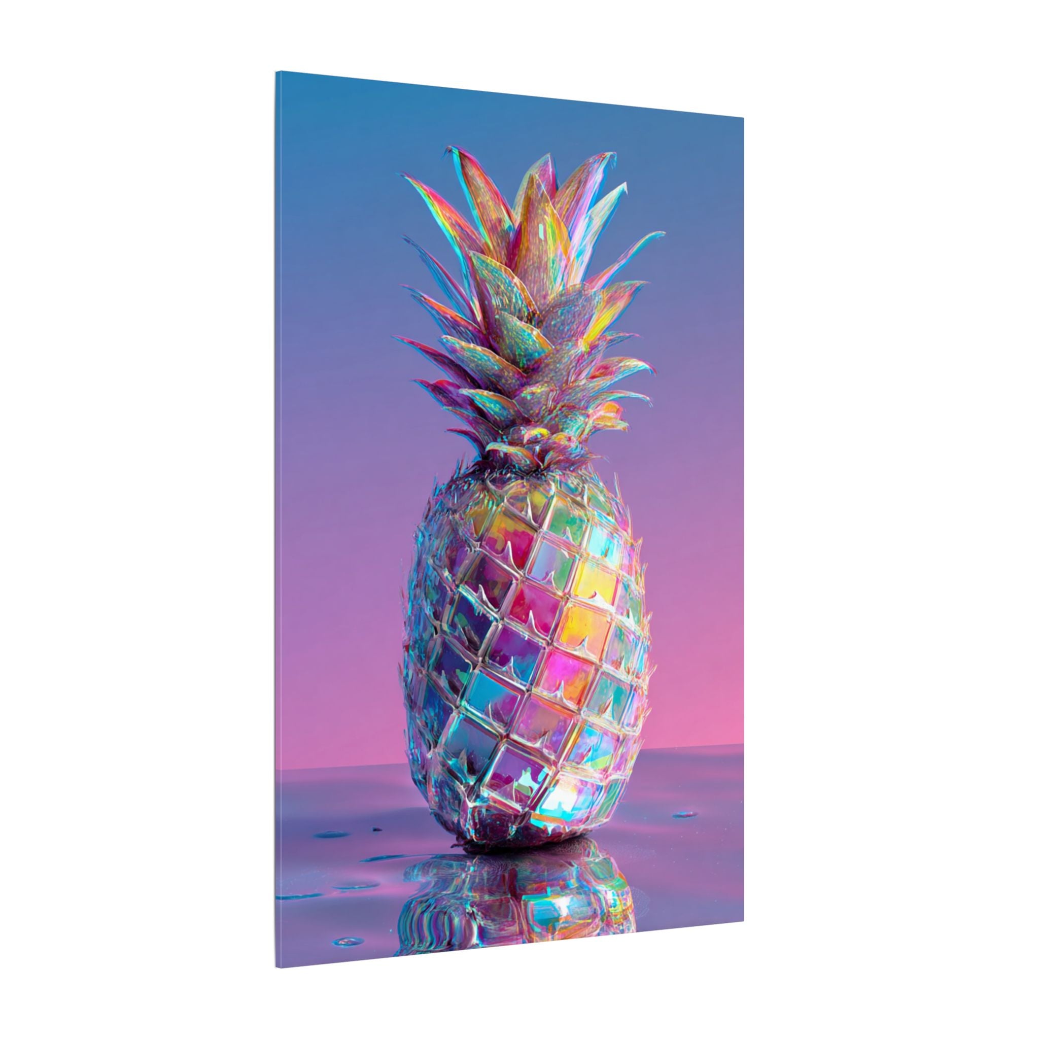Colorful Pineapple Canvas Art | Abstract Tropical Design
