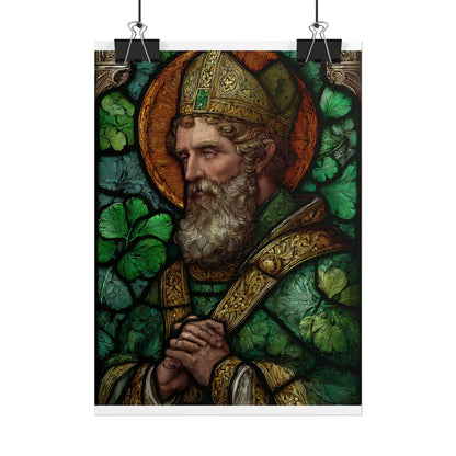 Saint Artwork | Irish Heritage Art | Traditional Green Tones