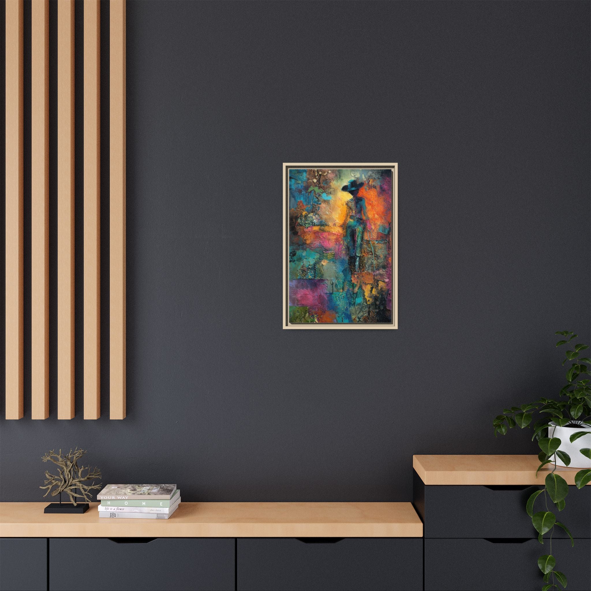 Abstract Cowgirl Art | Colorful Canvas Artwork