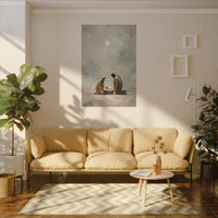 Nativity Scene Art Print - Warm Family Vibes