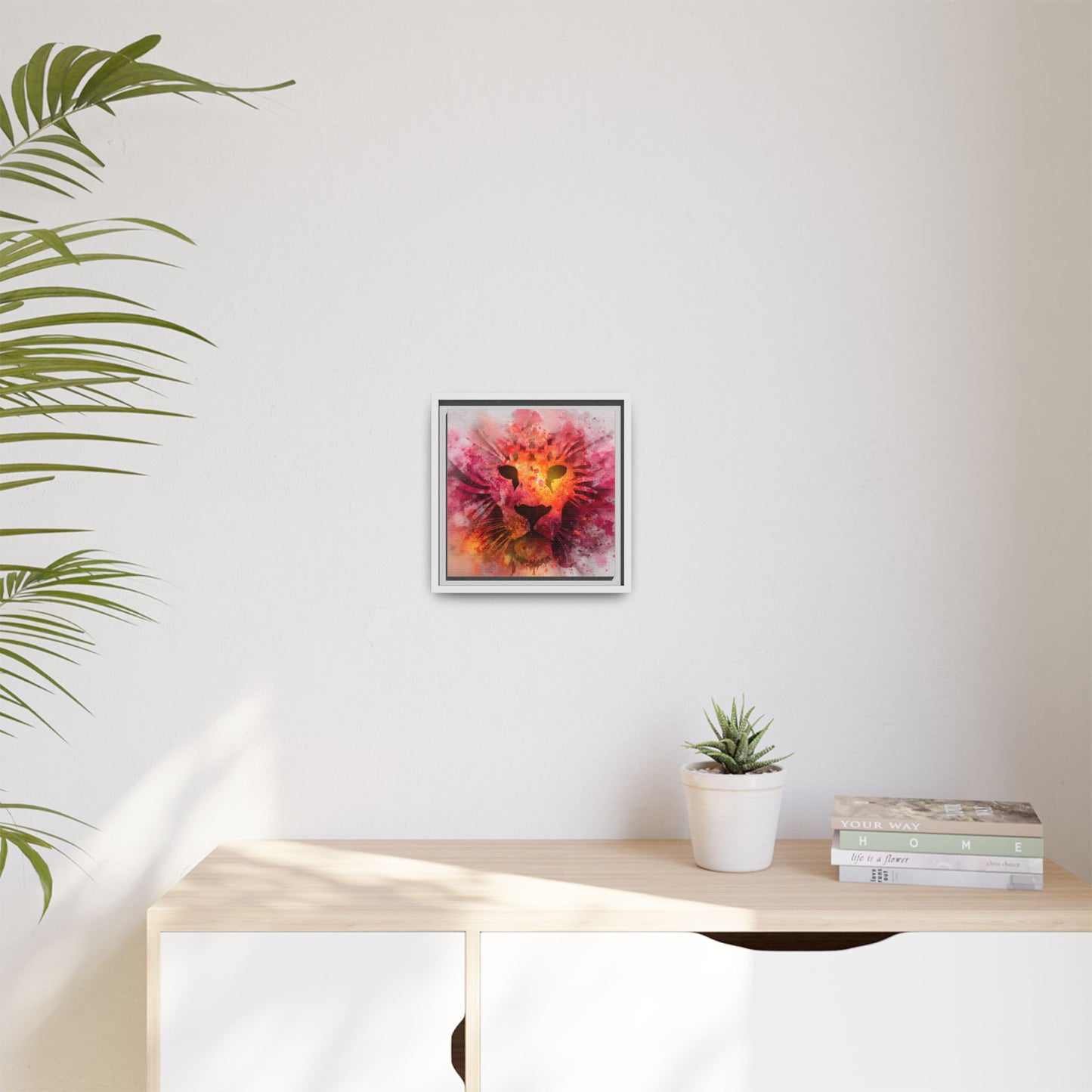 Vibrant Lion Artwork – Bold Watercolor Print
