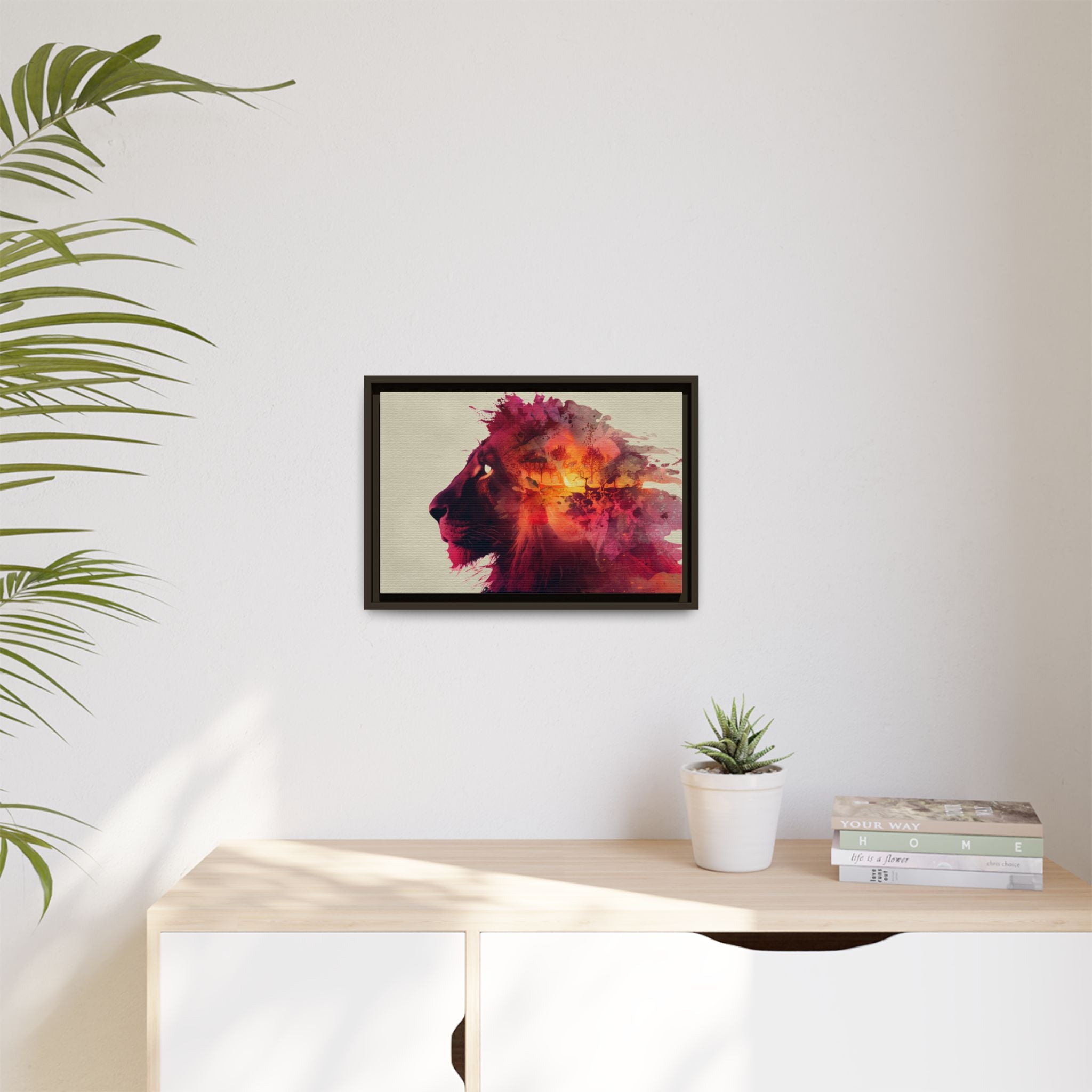 Majestic Lion Watercolor Art | Vibrant Animal Portrait
