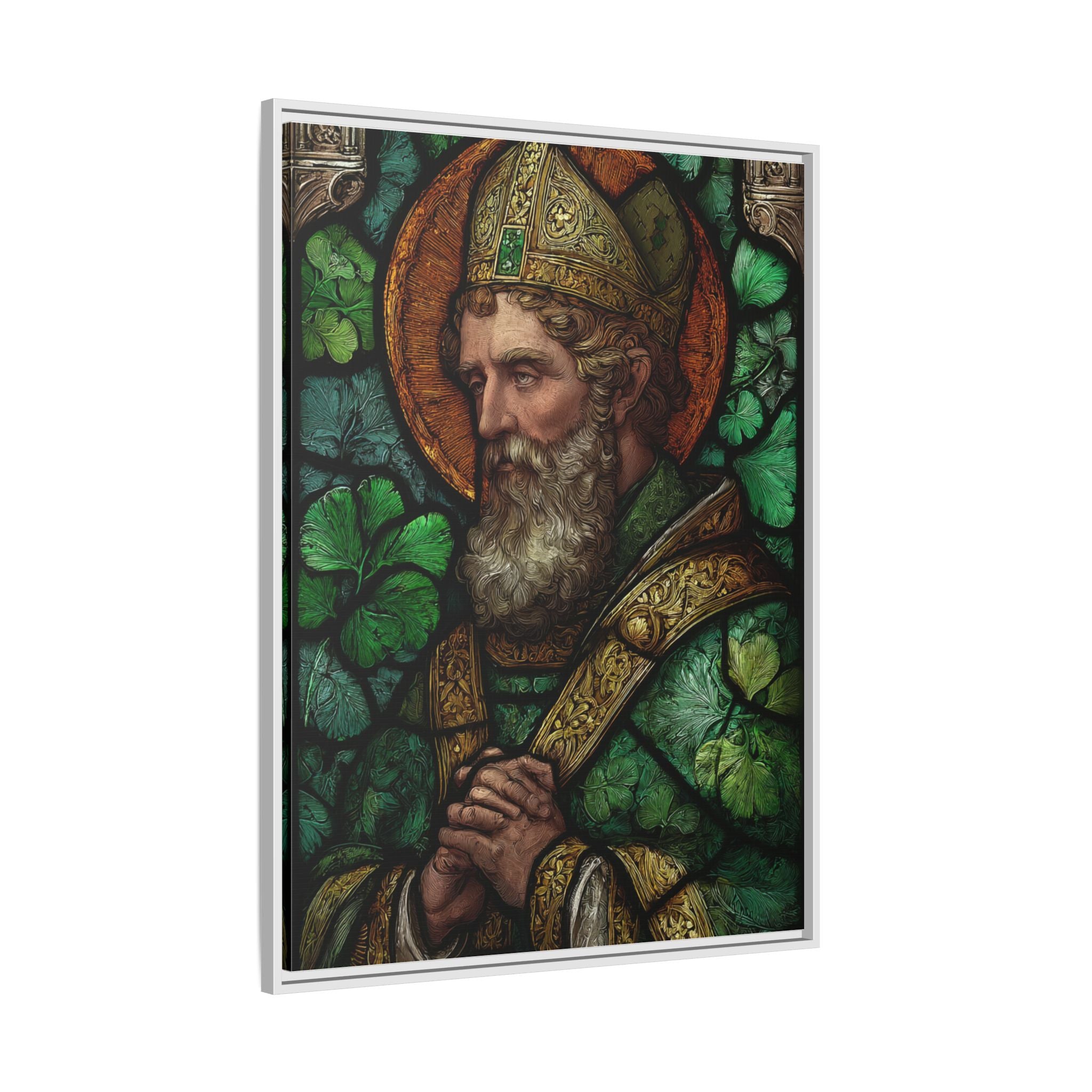 Saint Artwork | Irish Heritage Art | Traditional Green Tones