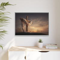 Rustic Cross Wall Art with Draped Fabric | Inspirational Decor