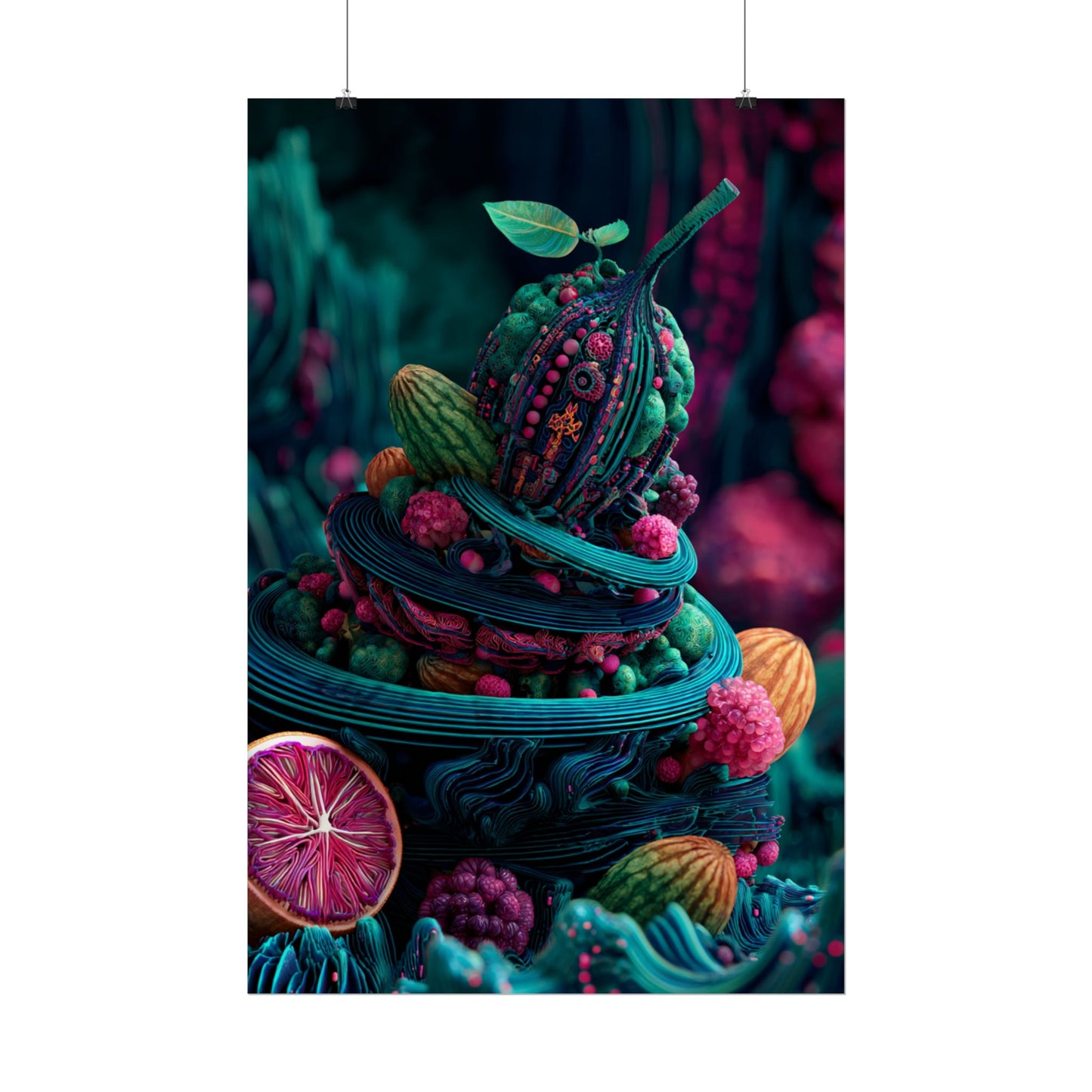 Surreal Fruit Fantasy Art - Vibrant Digital Design