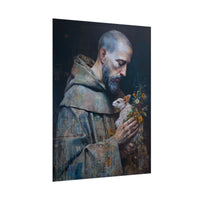 Saint Francis and Rabbit Artwork - Nature Inspired Wall Art