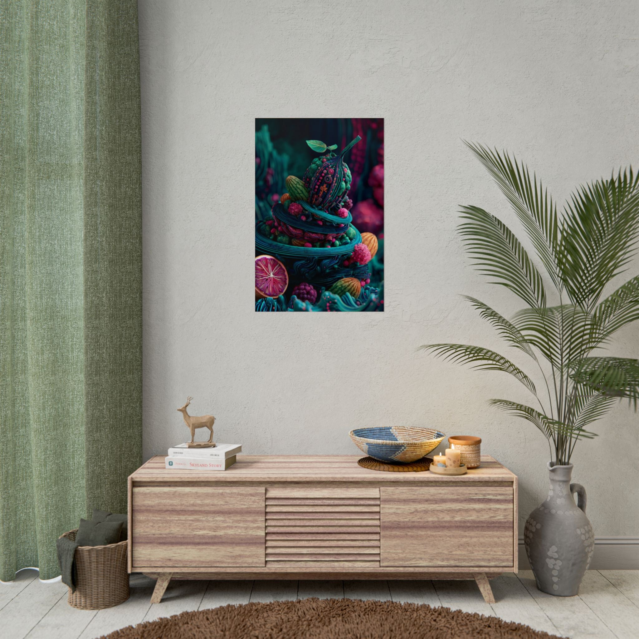 Surreal Fruit Fantasy Art - Vibrant Digital Design