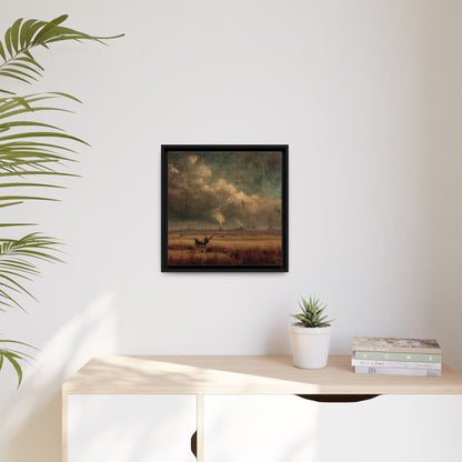 Cattle in Industrial Landscape | Vintage Style Art Print