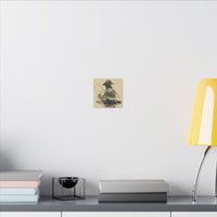 Lone Cowboy Silhouette Art - Vintage Western Charm