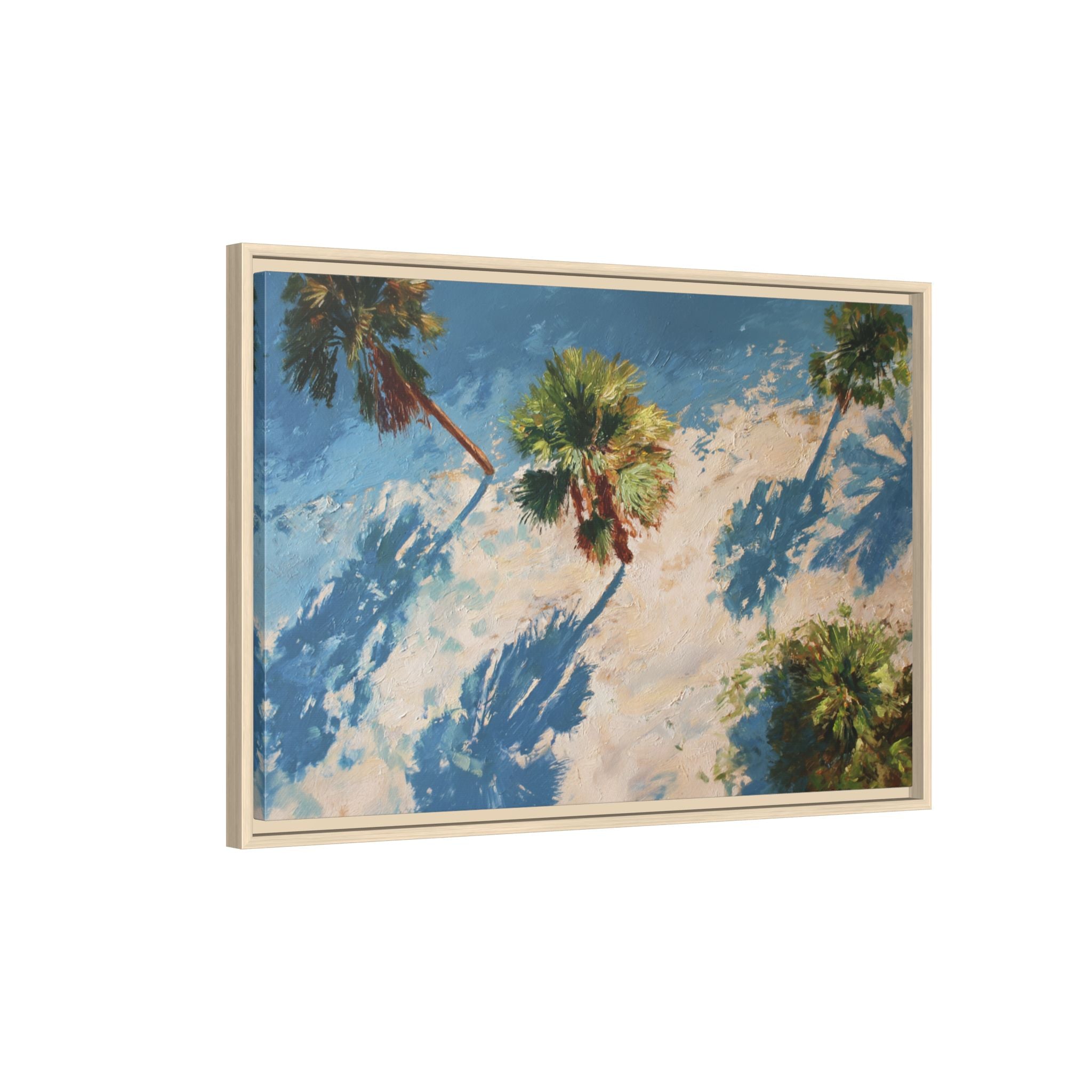 Tropical Palm Trees Artwork | Vibrant Coastal Landscape