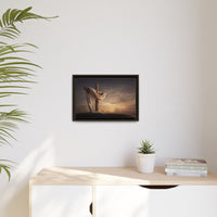 Rustic Cross Wall Art with Draped Fabric | Inspirational Decor