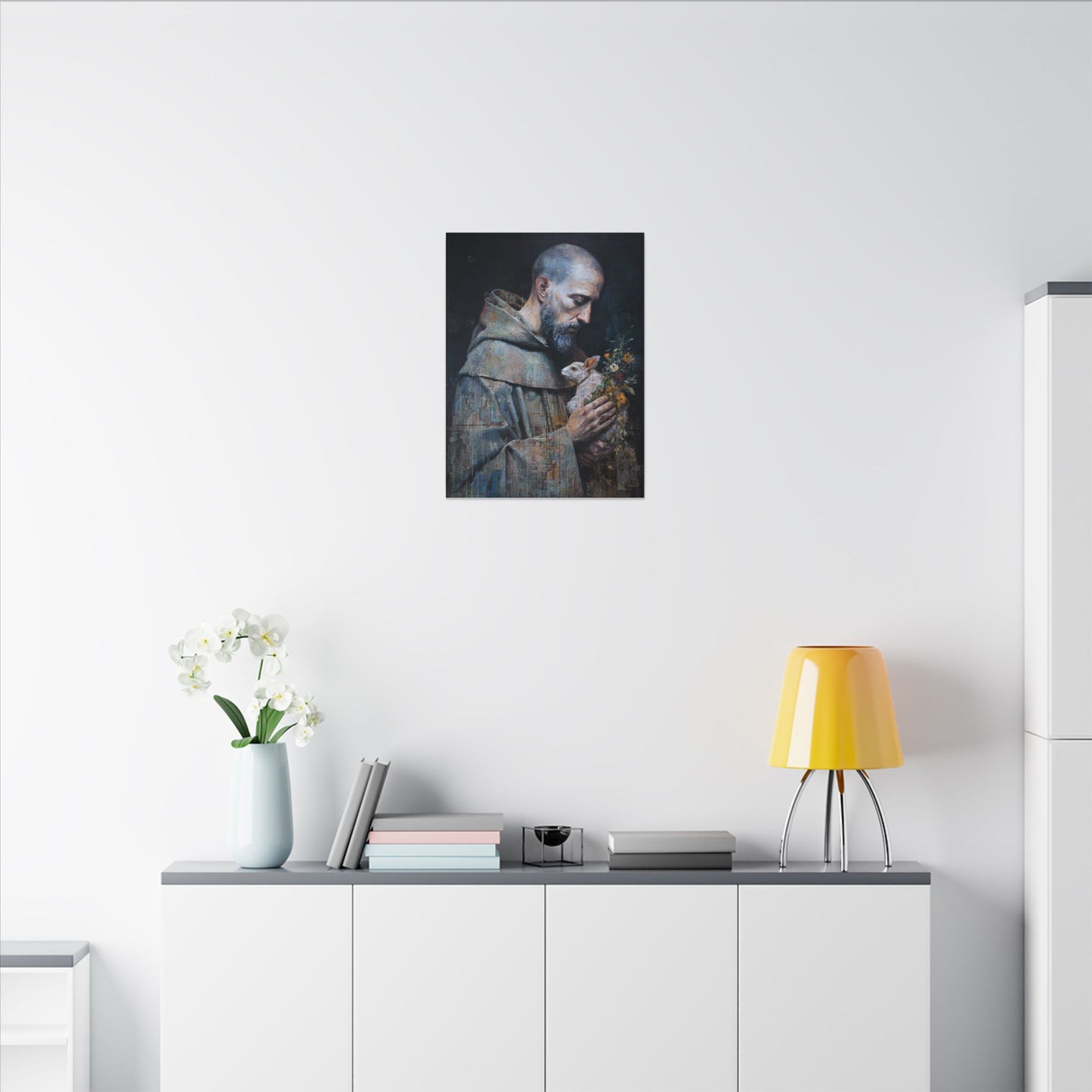 Saint Francis and Rabbit Artwork - Nature Inspired Wall Art
