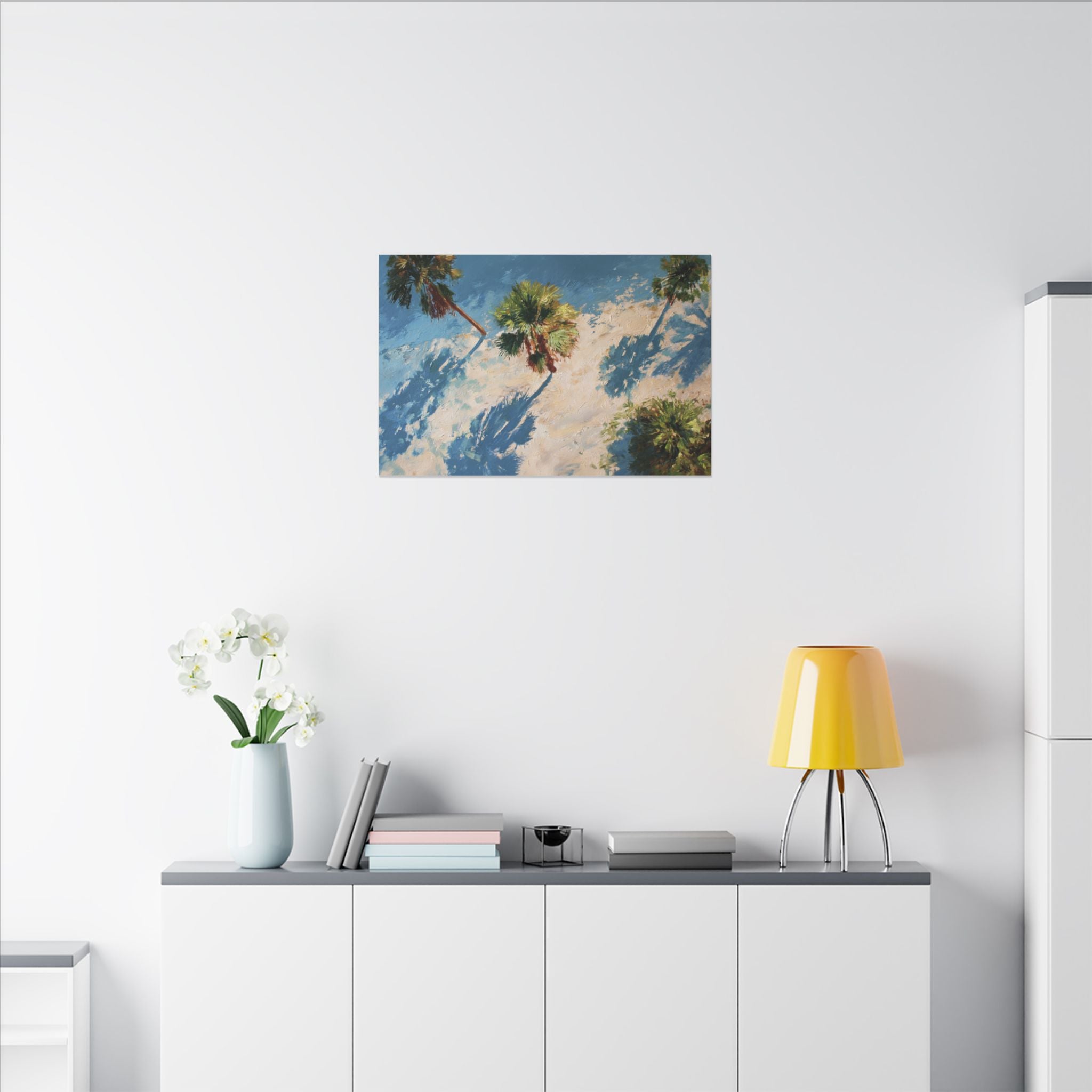 Tropical Palm Trees Artwork | Vibrant Coastal Landscape