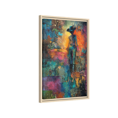 Abstract Cowgirl Art | Colorful Canvas Artwork