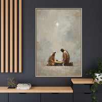 Nativity Scene Art Print - Warm Family Vibes