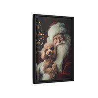 Heartwarming Santa and Poodle Artwork – Holiday Home Décor