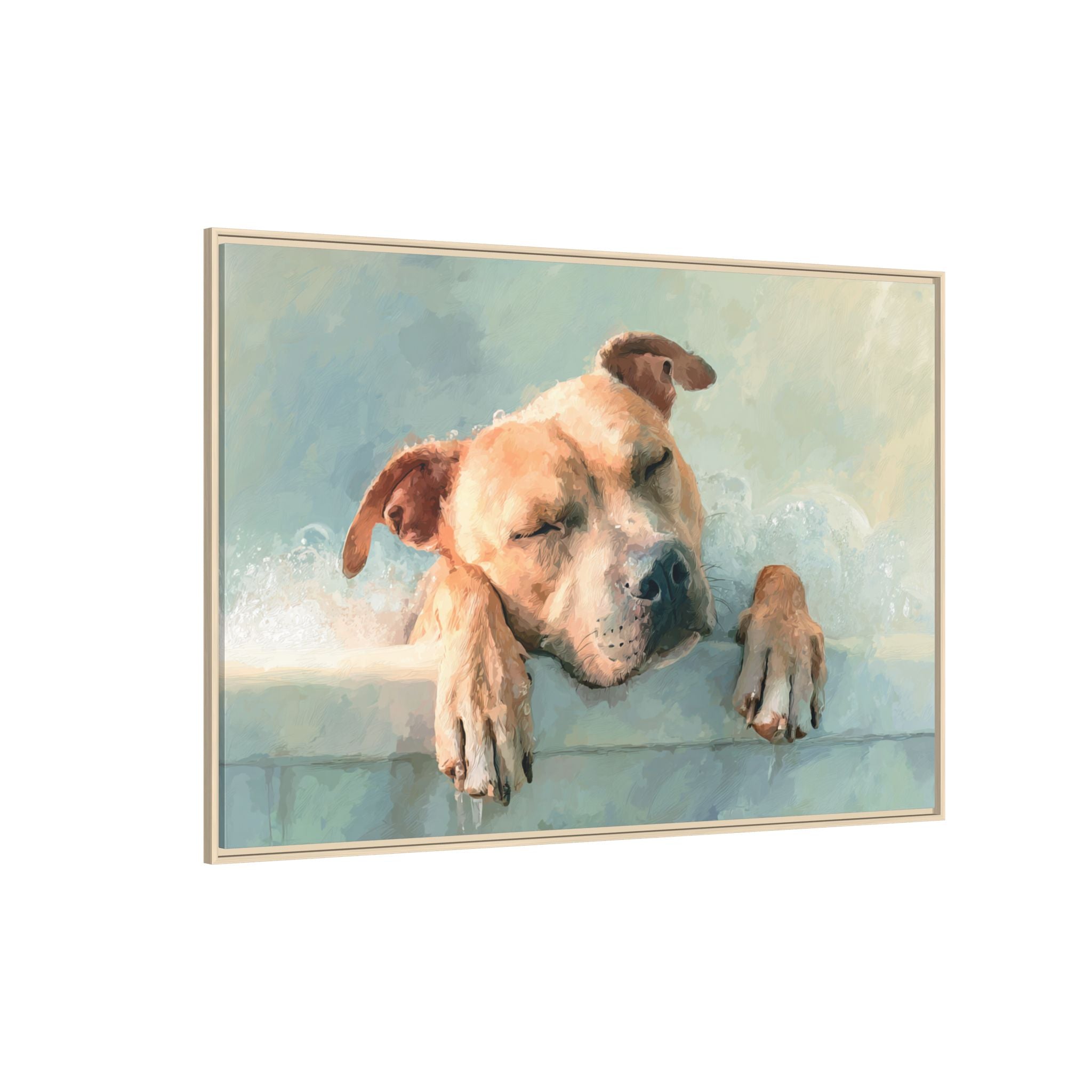 Cozy Dog Portrait | Serene Animal Artwork for Warm Spaces