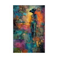 Abstract Cowgirl Art | Colorful Canvas Artwork