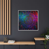 Aztec Mandala Wall Art - Colorful Cultural Decor