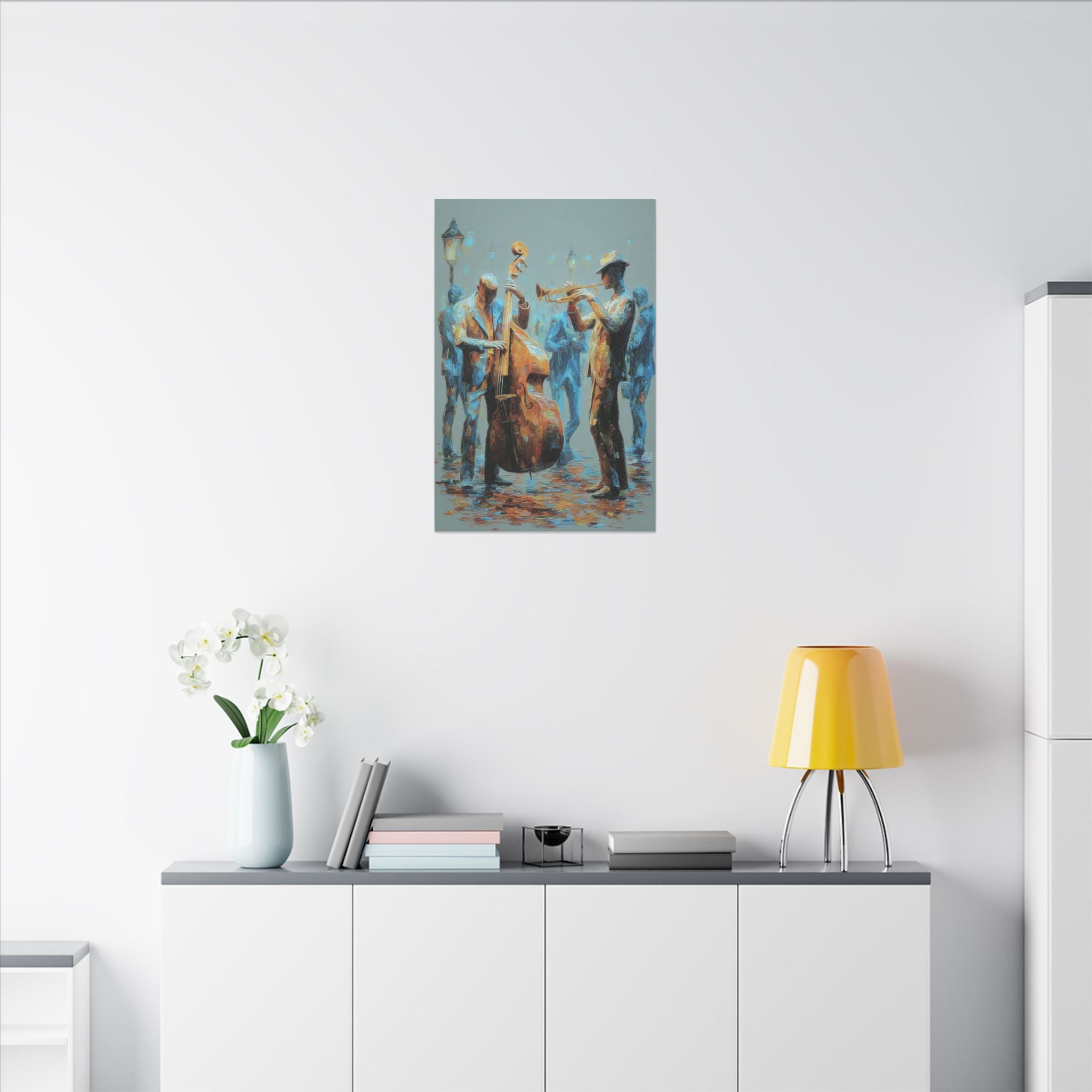 Colorful Jazz Musicians Art for Music Enthusiasts
