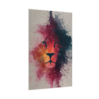 Majestic Lion Watercolor Art | Vibrant Animal Portrait