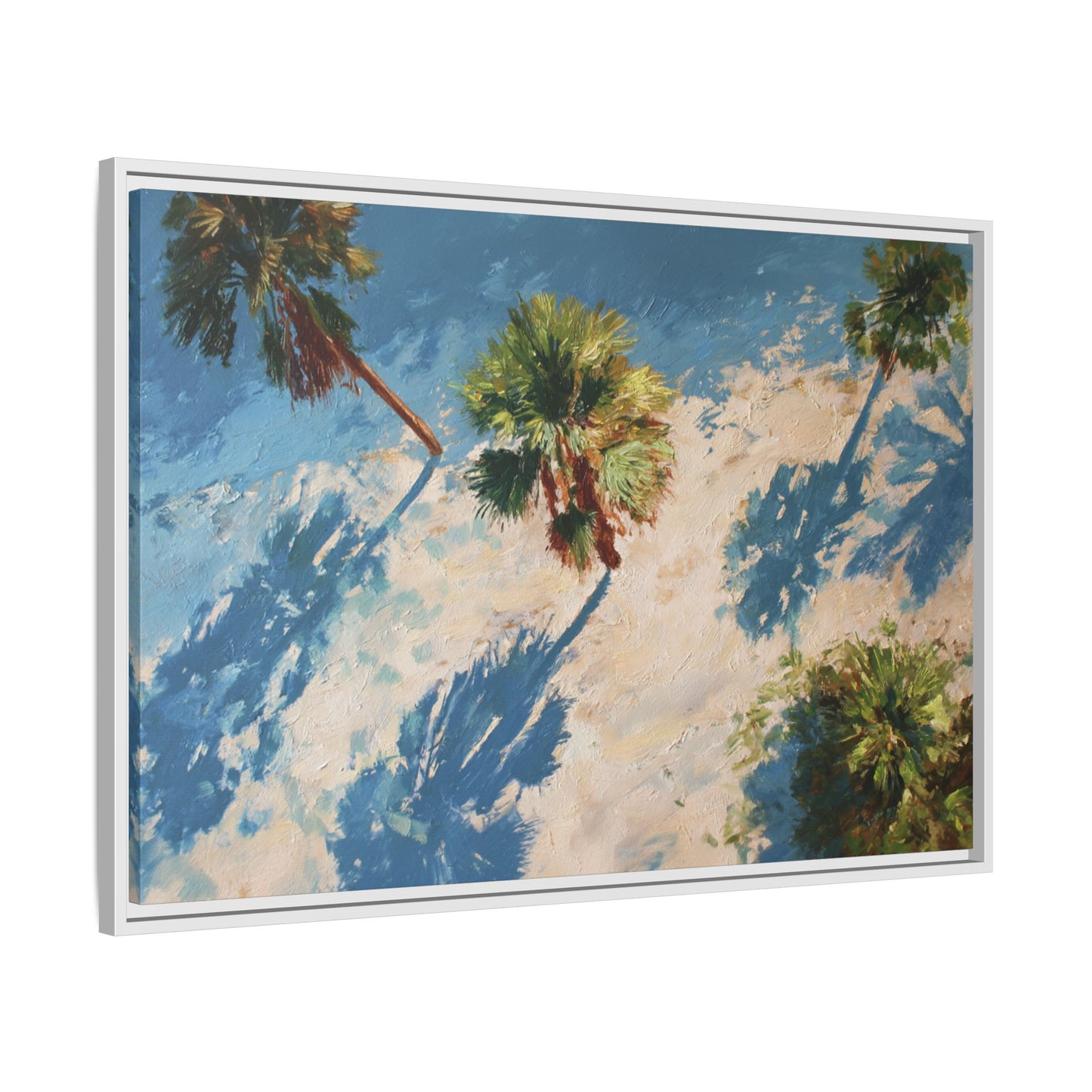Tropical Palm Trees Artwork | Vibrant Coastal Landscape
