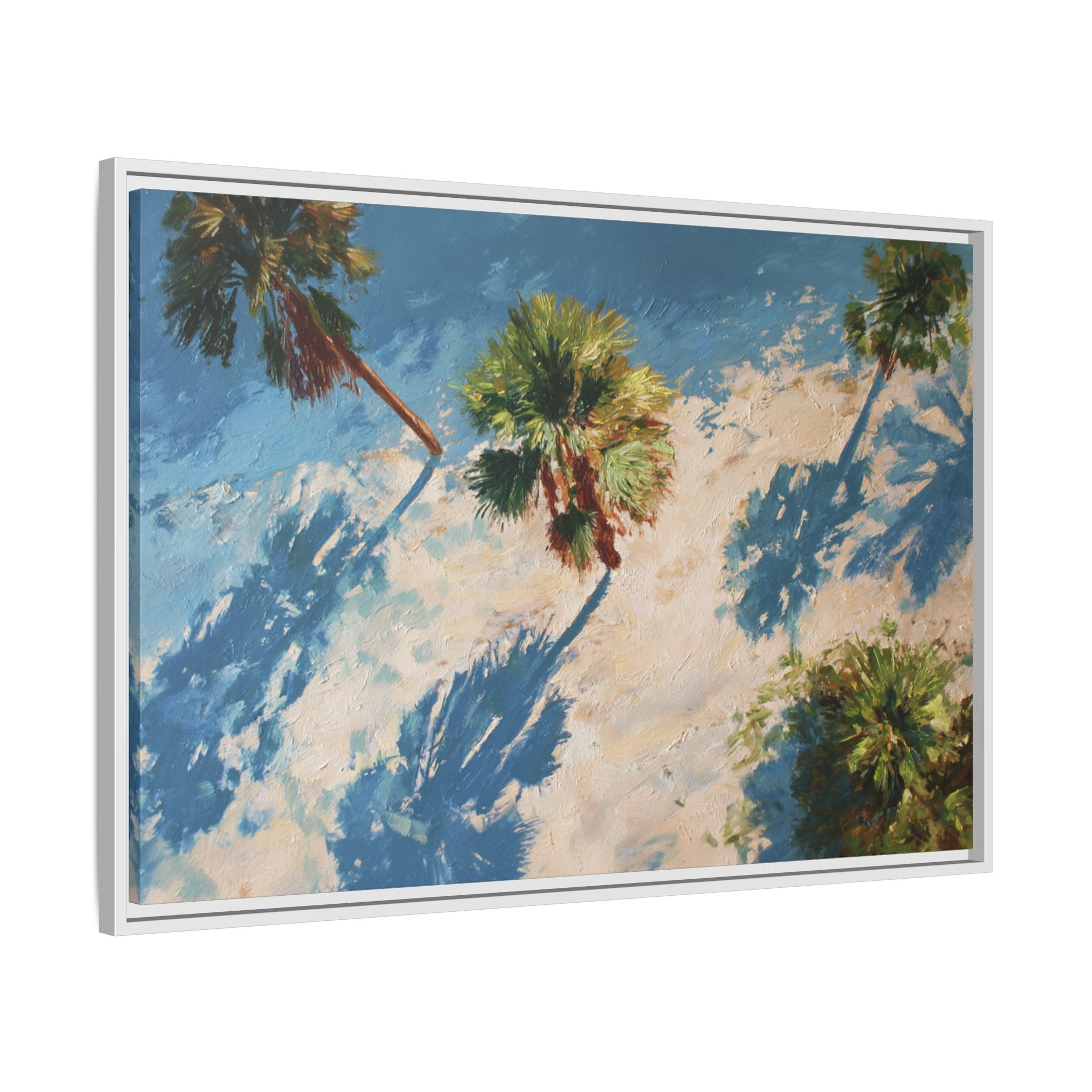 Tropical Palm Trees Artwork | Vibrant Coastal Landscape
