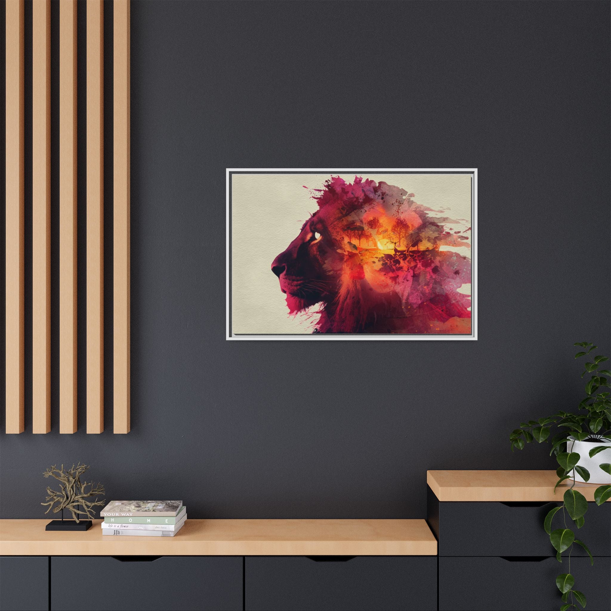 Majestic Lion Watercolor Art | Vibrant Animal Portrait