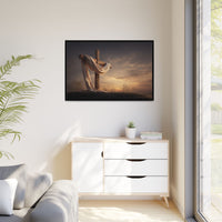Rustic Cross Wall Art with Draped Fabric | Inspirational Decor