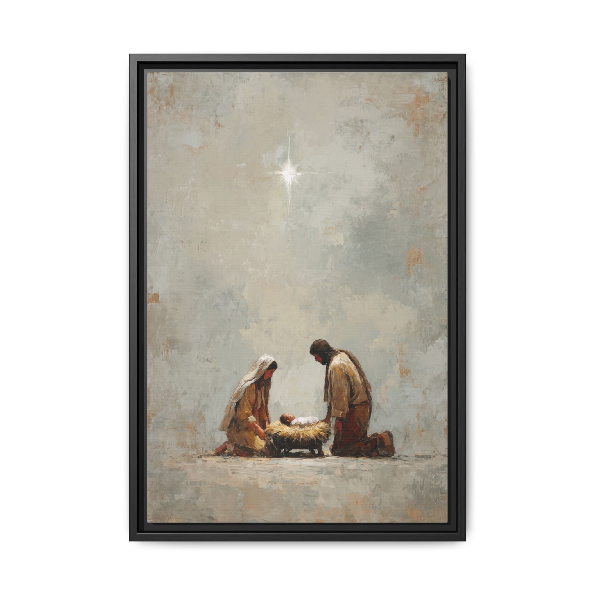 Nativity Scene Art Print - Warm Family Vibes