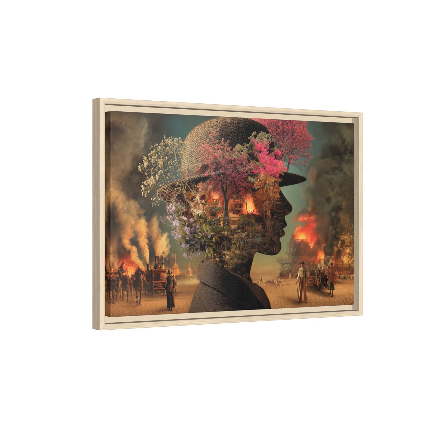 Whimsical Floral Silhouette Art Print | Living Room Décor