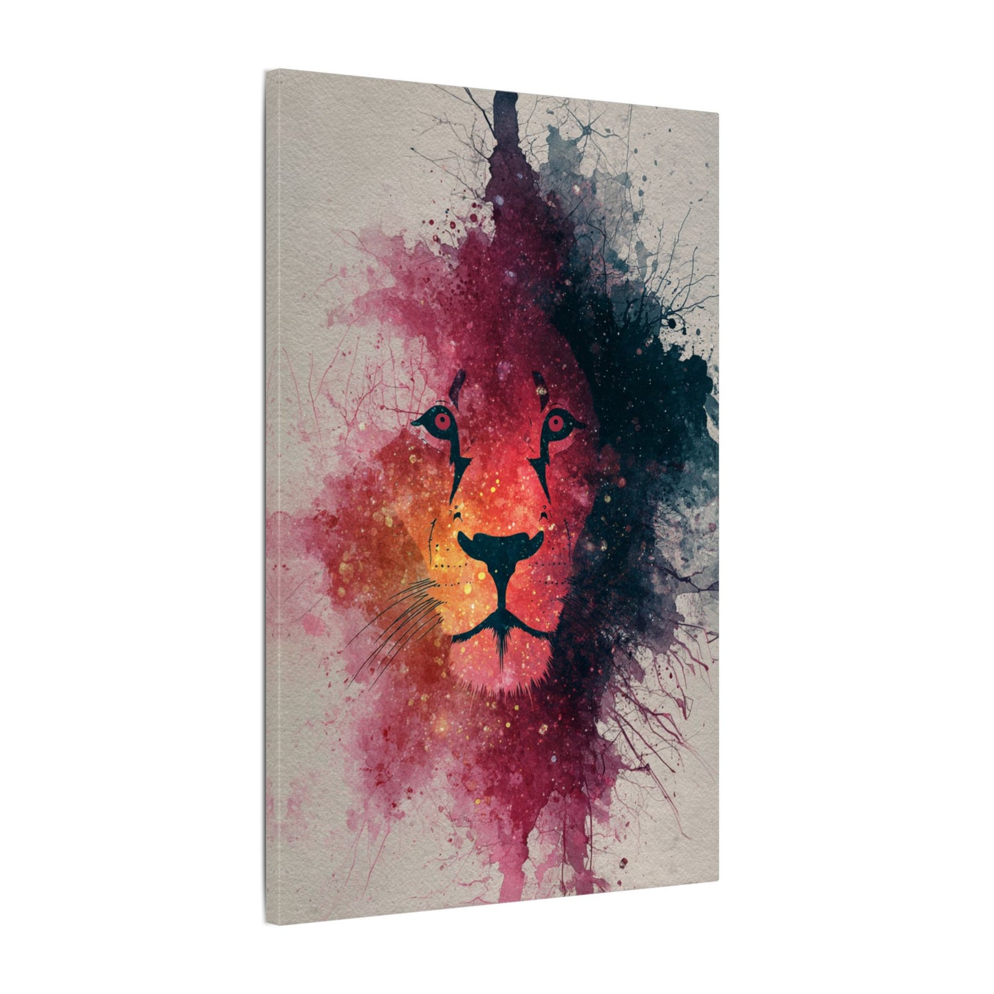 Majestic Lion Watercolor Art | Vibrant Animal Portrait