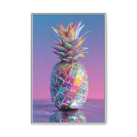 Colorful Pineapple Canvas Art | Abstract Tropical Design