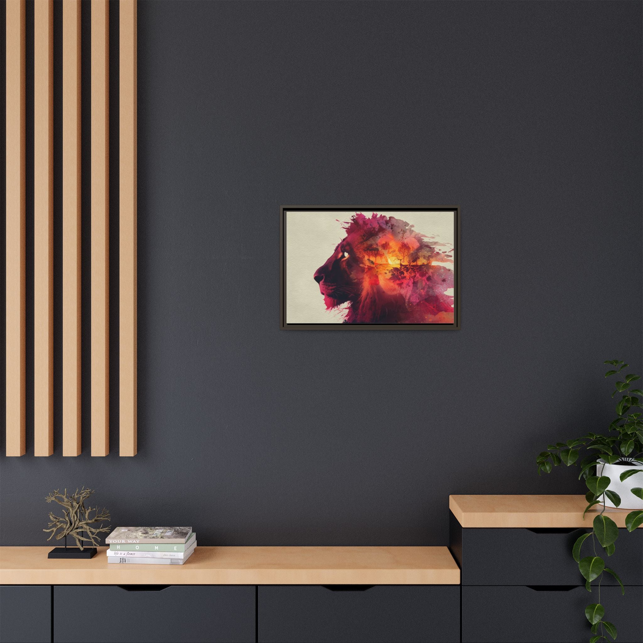Majestic Lion Watercolor Art | Vibrant Animal Portrait