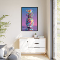 Colorful Pineapple Canvas Art | Abstract Tropical Design