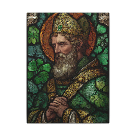 Saint Artwork | Irish Heritage Art | Traditional Green Tones
