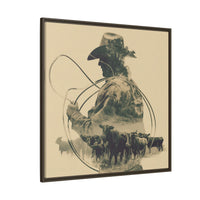Lone Cowboy Silhouette Art - Vintage Western Charm