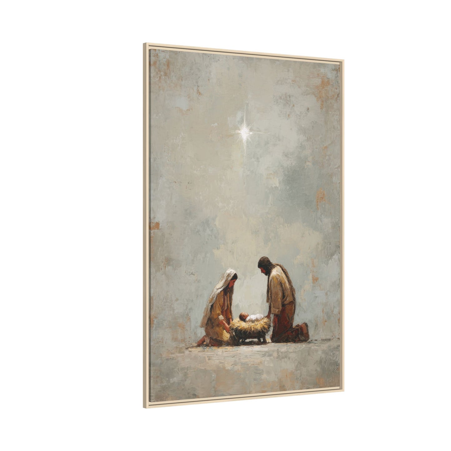 Nativity Scene Art Print - Warm Family Vibes