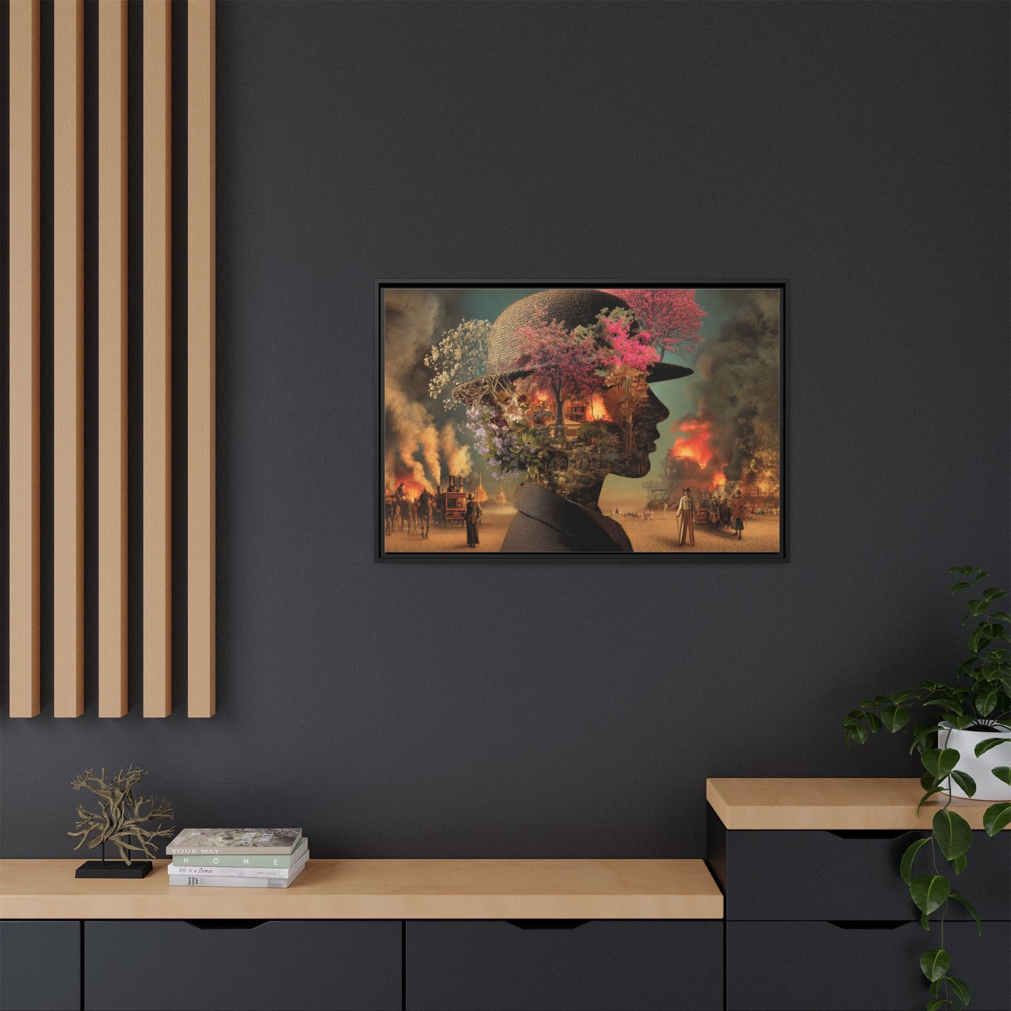 Surreal Botanical Portrait Art | Unique Digital Illustration