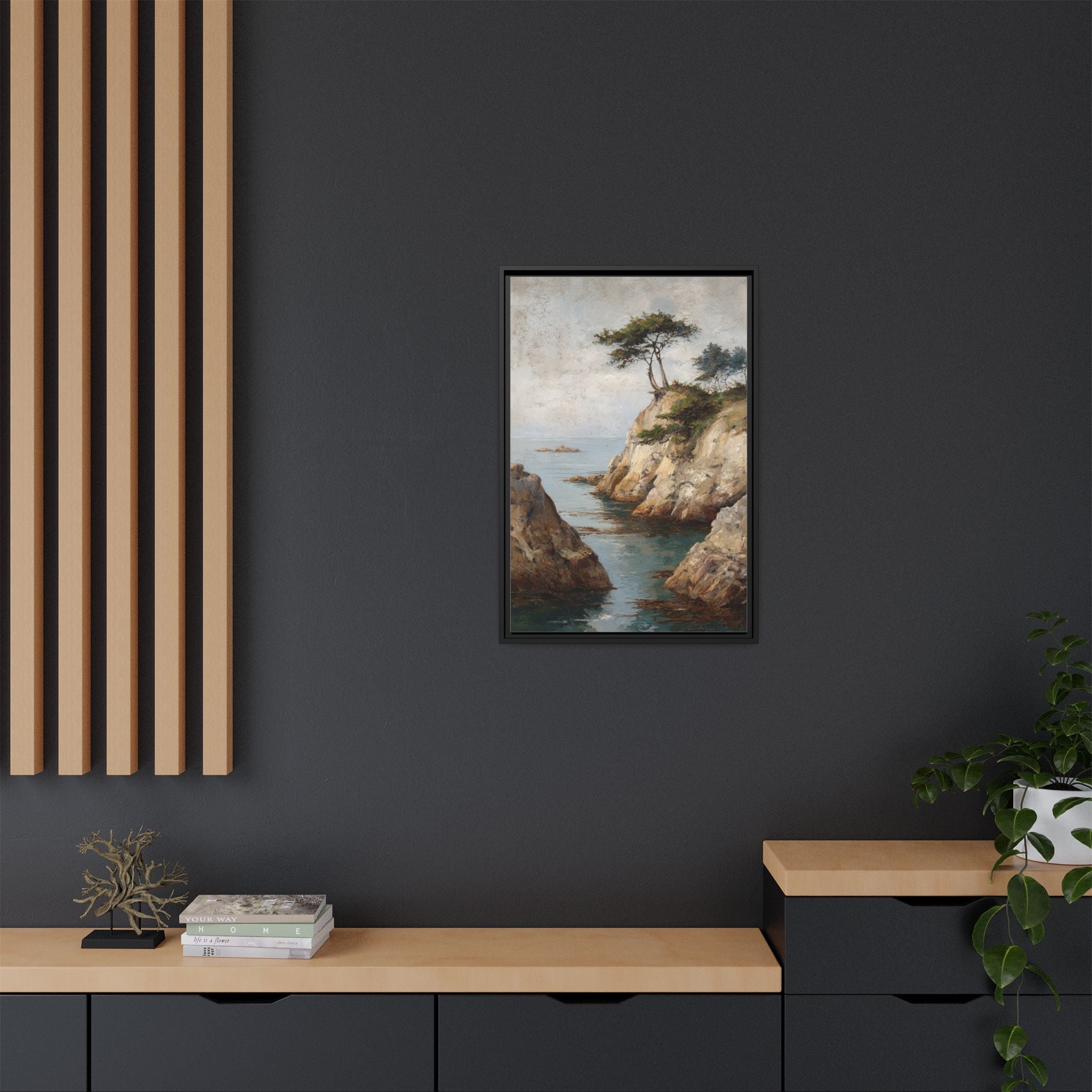 Serene Seaside Landscape Art - Tranquil Coastal Decor